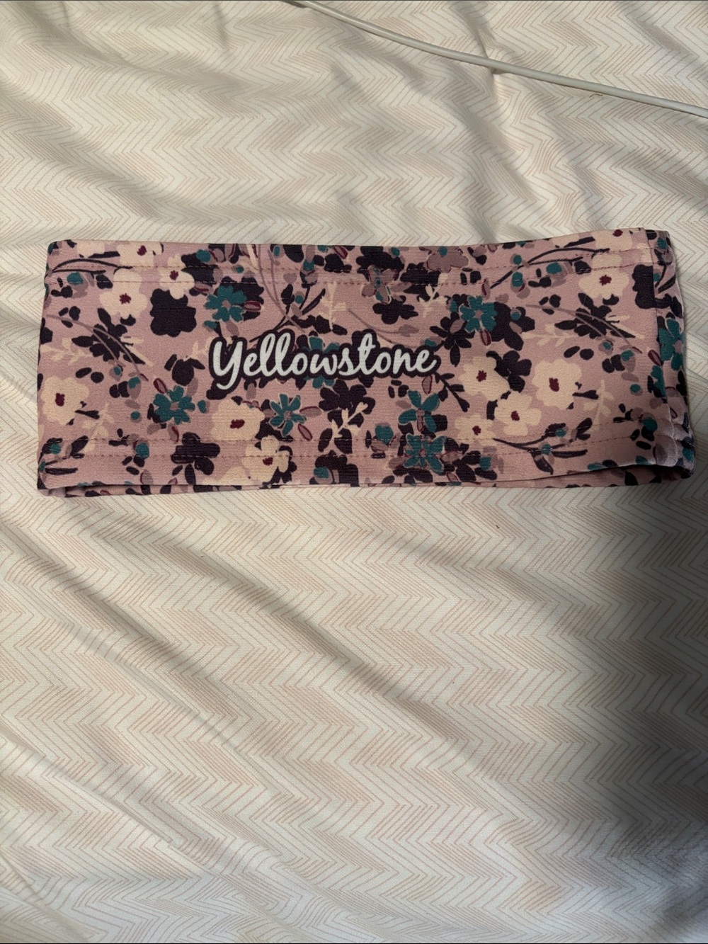 Yellowstone Sauce Floral Pink Lined Headband / Ear Warmer
